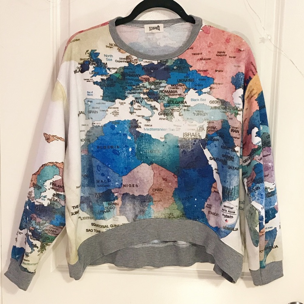 World Map Sweater